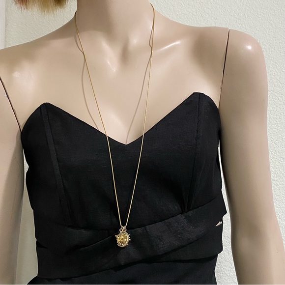 Vintage Worthington Gold-tone Sun Moon and Star Pendant 32” Long Necklace - Picture 3 of 10